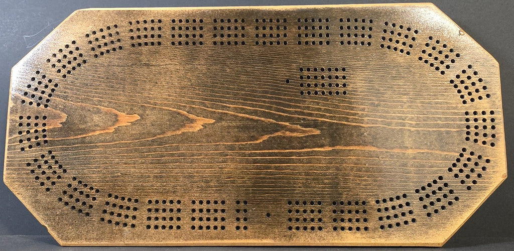 Oak Wood American Flag Bald Eagle 2-Sided Decor Cribbage Board