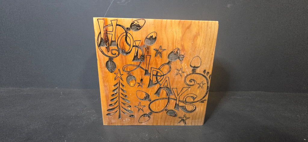 Christmas Reclaimed Wood Coaster Decor