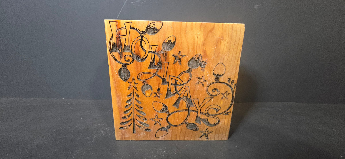 Christmas Reclaimed Wood Coaster Decor