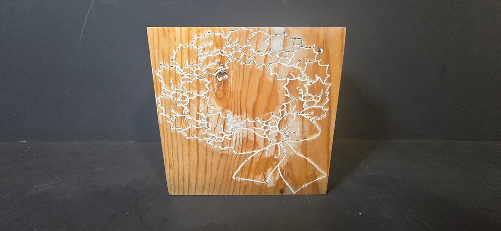 Christmas Reclaimed Wood Coaster Decor