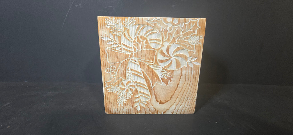 Christmas Reclaimed Wood Coaster Decor