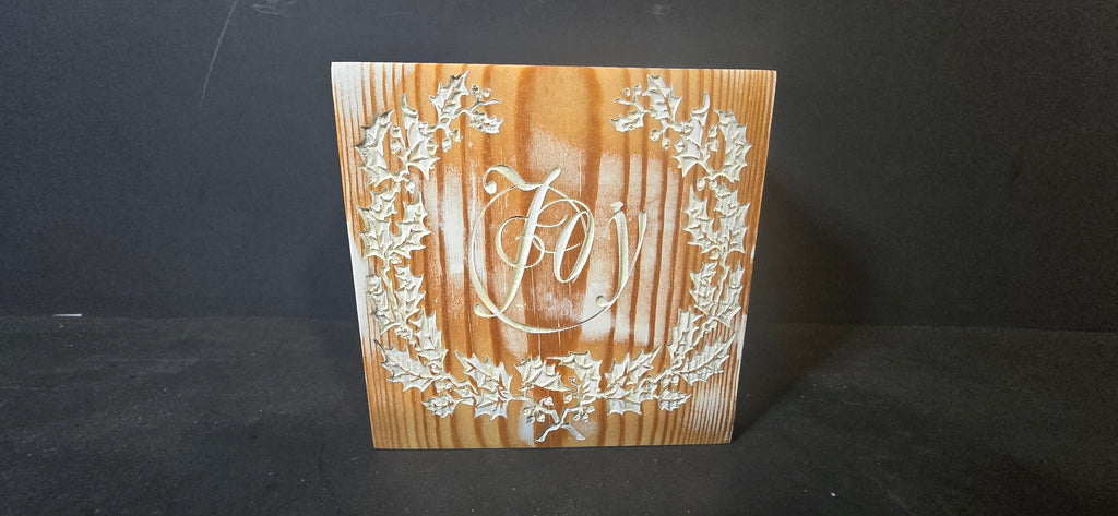 Christmas Reclaimed Wood Coaster Decor
