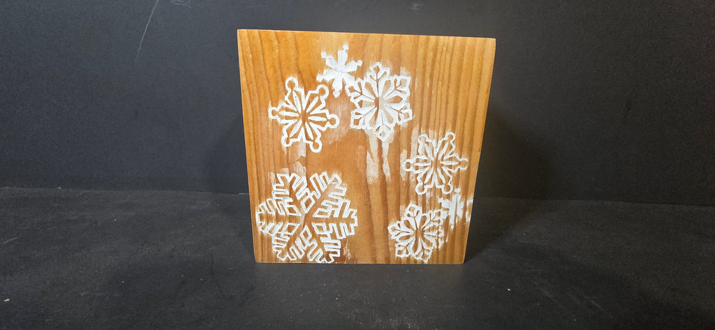 Christmas Reclaimed Wood Coaster Decor