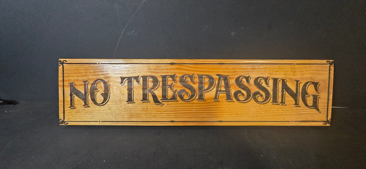Rustic “No Trespassing” Reclaimed Wood Sign